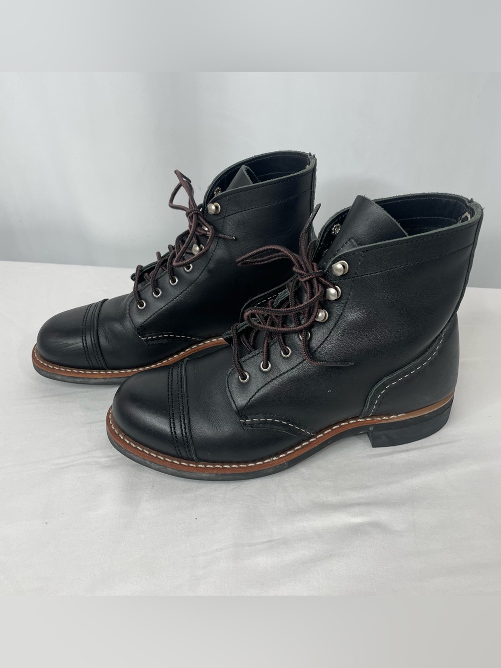Red Wing Iron Ranger 3366 Women’s 7B Black Boundary Leather Boots USA